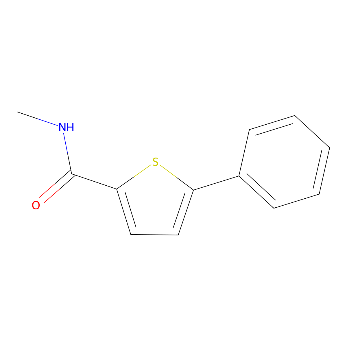 N-methyl-5-phenyl-2-thiophenecarboxamide molecular structure, CAS 338794-03-9