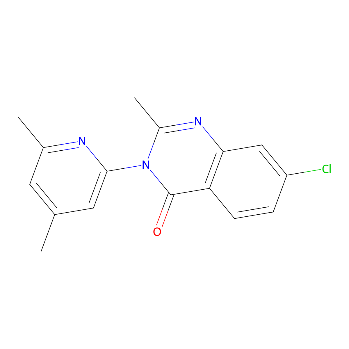 7-chloro-3-(4,6-dimethyl-2-pyridinyl)-2-methyl-4(3H)-quinazolinone molecular structure, CAS 338794-17-5