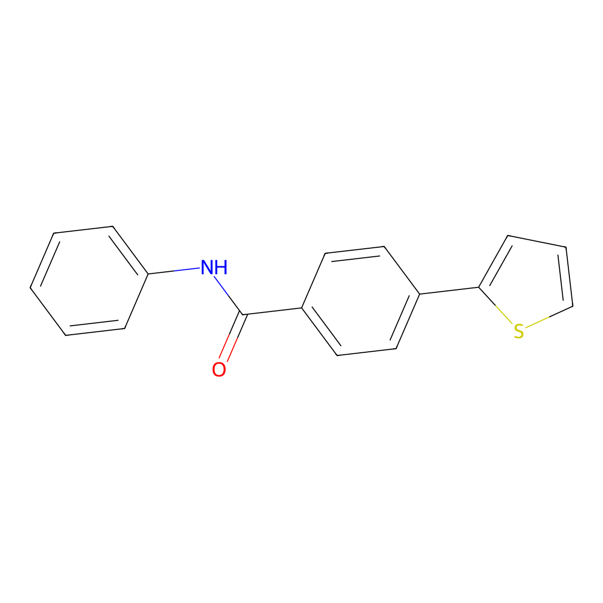N-phenyl-4-(2-thienyl)benzenecarboxamide molecular structure, CAS 338794-37-9
