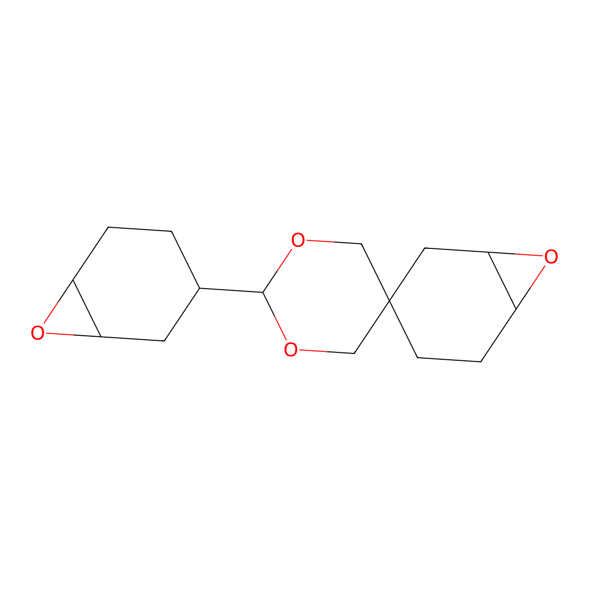 3-(3,4-Epoxycyclohexyl)-8,9-epoxy-2,4-dioxaspiro(5.5)undecane molecular structure, CAS 3388-03-2
