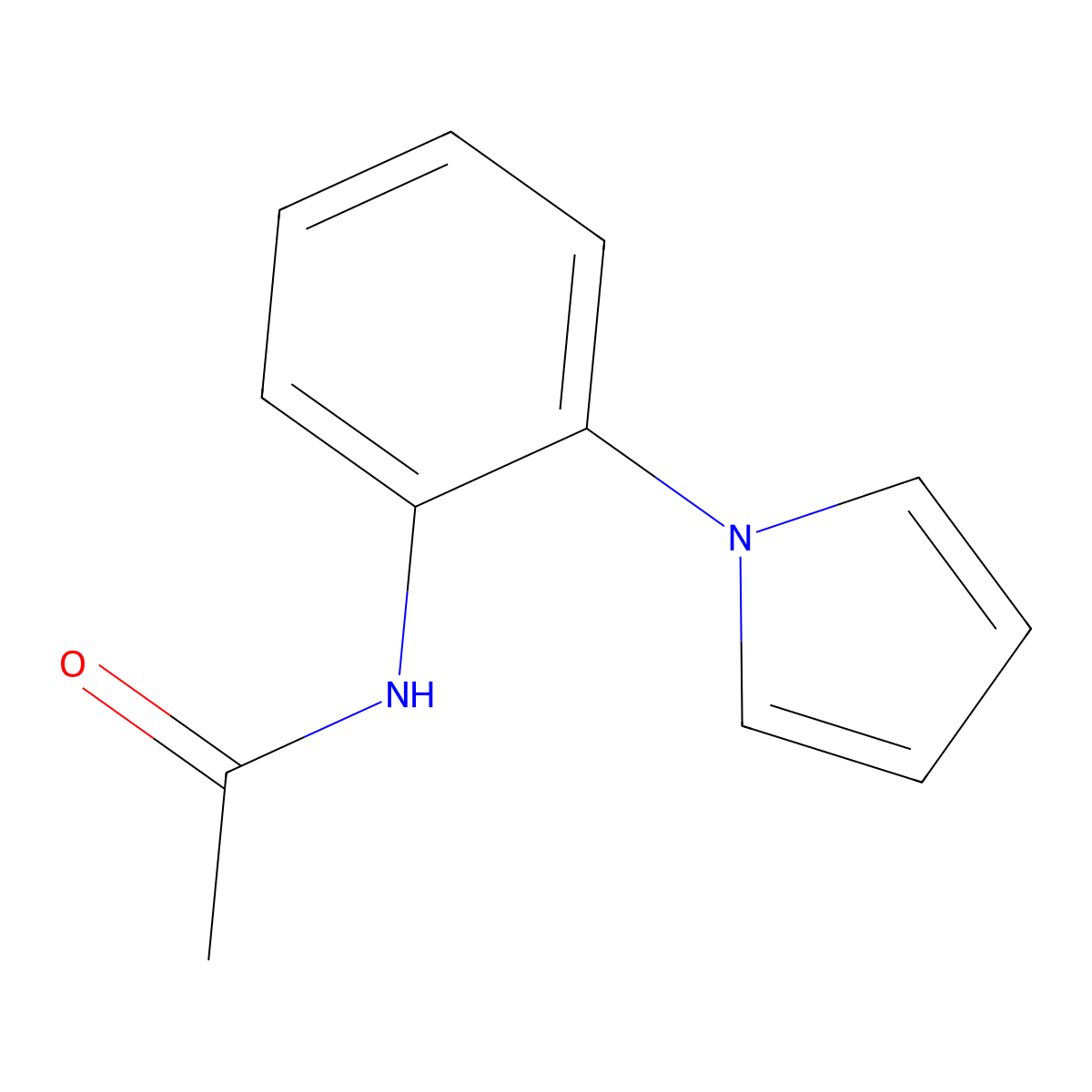 N-(2-(1H-Pyrrol-1-yl)phenyl)acetamide molecular structure, CAS 3388-98-5