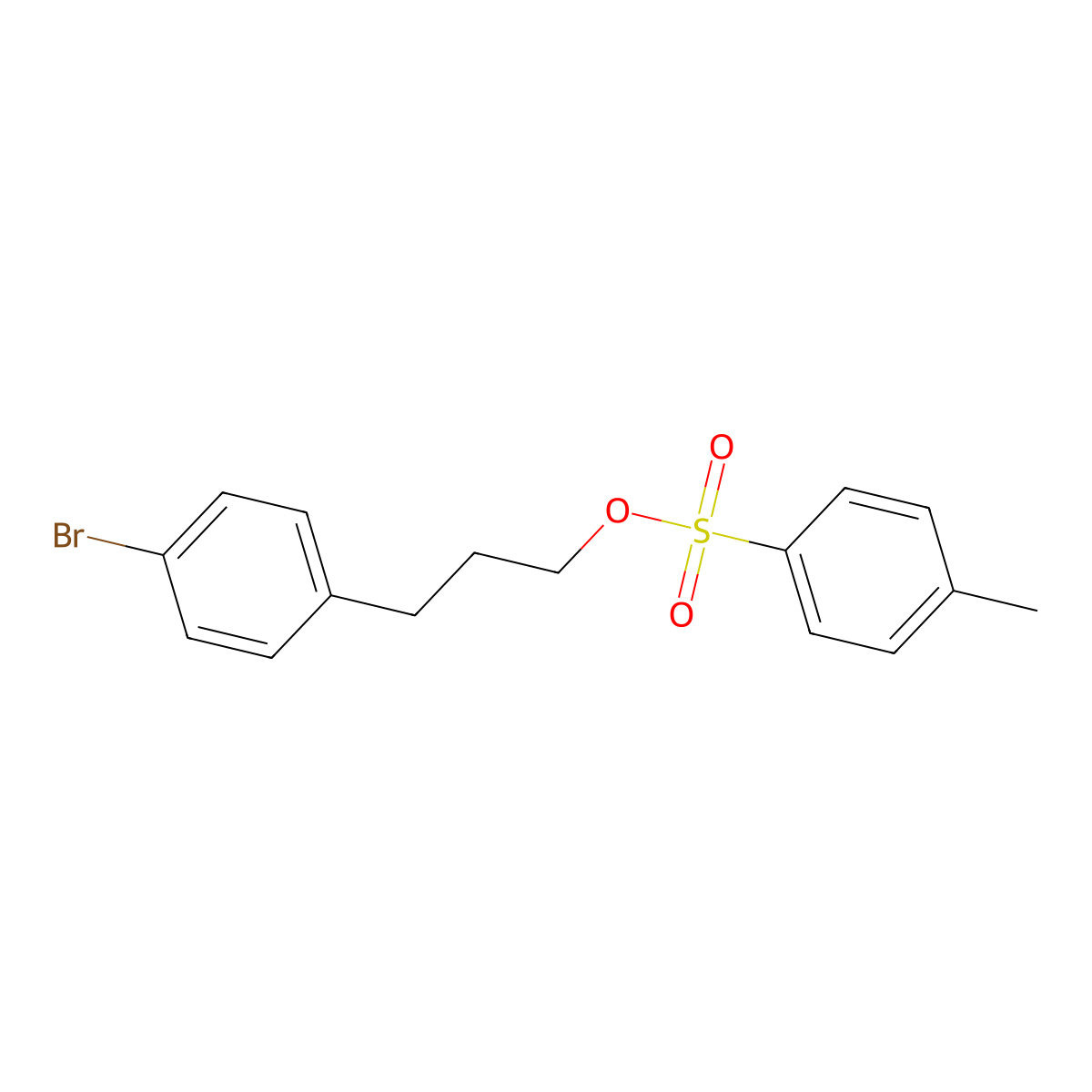 3-(4-Bromophenyl)propyl 4-methylbenzene-1-sulfonate molecular structure, CAS 338800-22-9