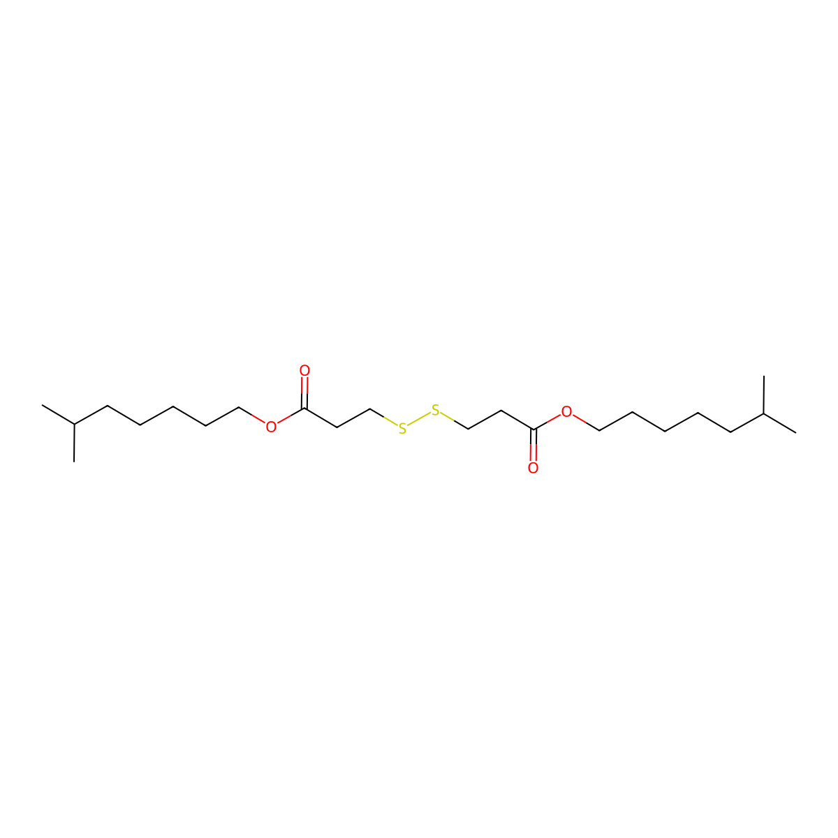 Propanoic acid, 3,3'-dithiobis-, 1,1'-diisooctyl ester molecular structure, CAS 33881-78-6