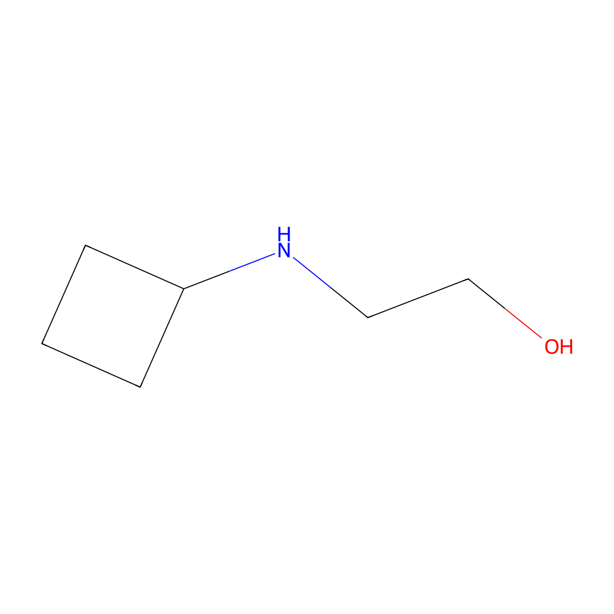2-(Cyclobutylamino)ethan-1-ol molecular structure, CAS 33884-75-2