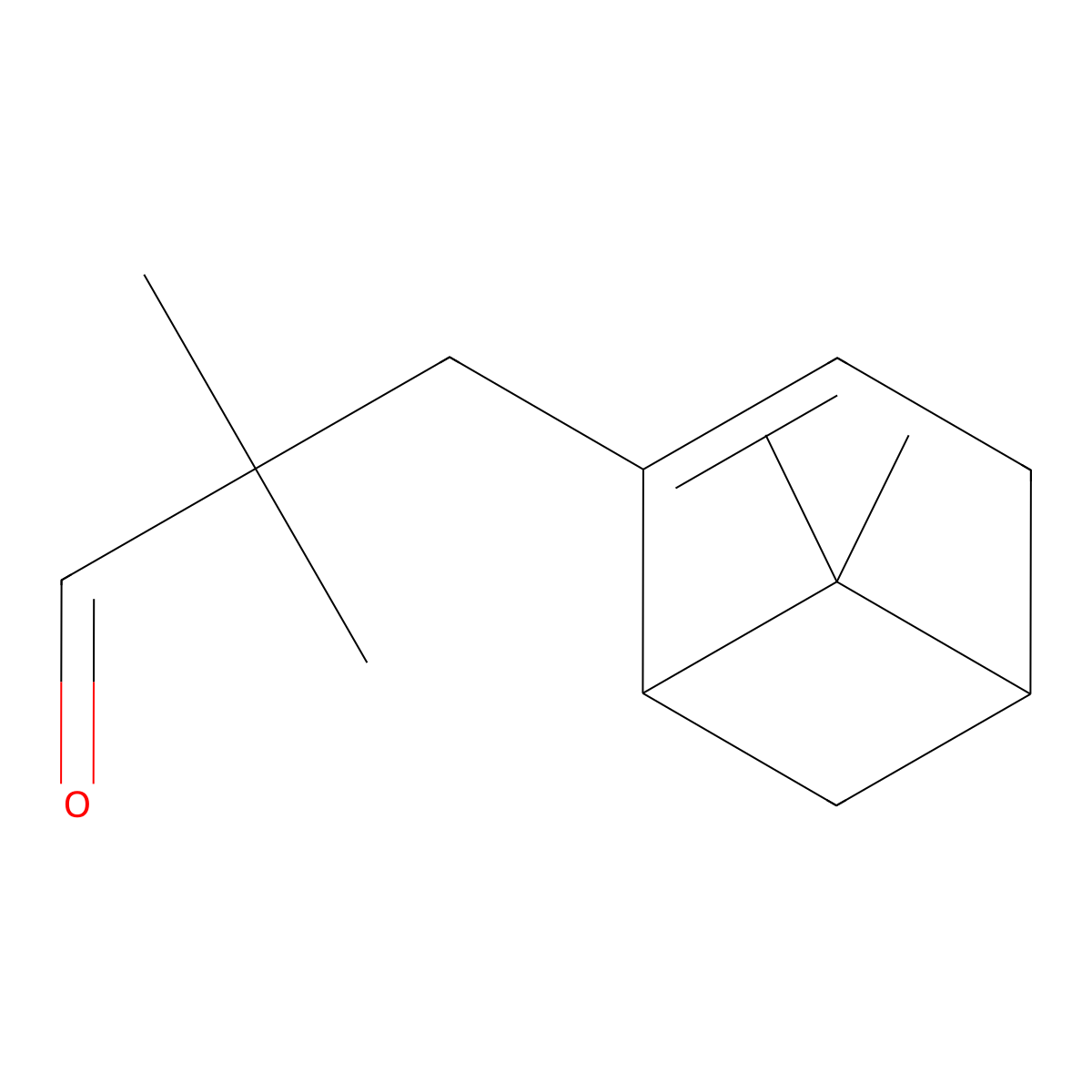 alpha,alpha,6,6-Tetramethylbicyclo(3.1.1)hept-2-ene-2-propanal molecular structure, CAS 33885-52-8