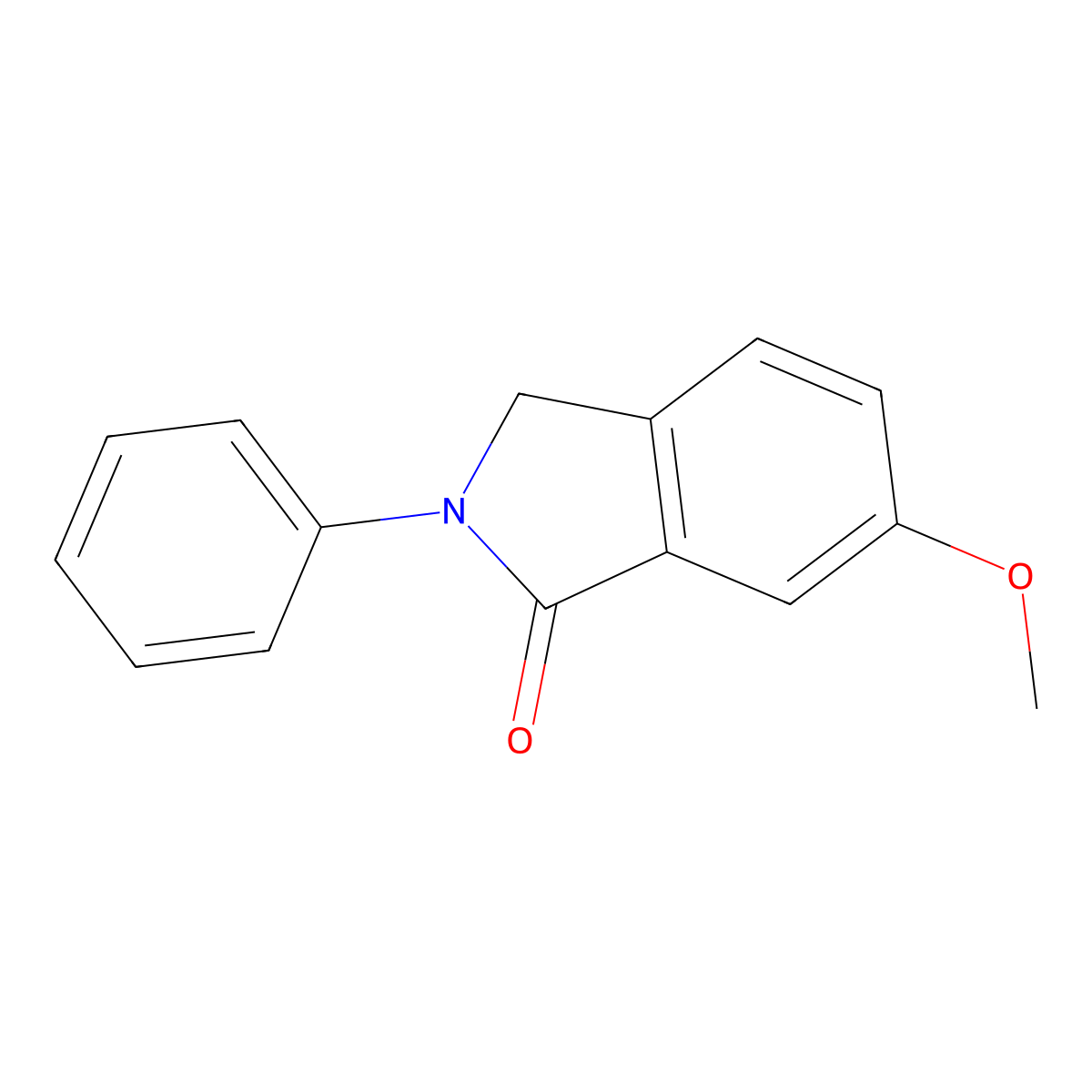 6-methoxy-2-phenyl-2,3-dihydro-1H-isoindol-1-one molecular structure, CAS 33886-52-1