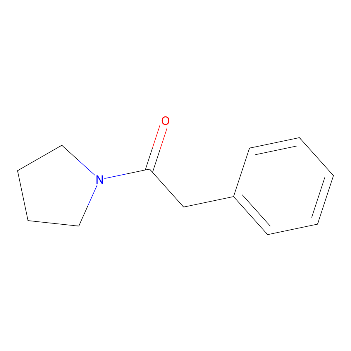 1-(Phenylacetyl)pyrrolidine molecular structure, CAS 3389-53-5