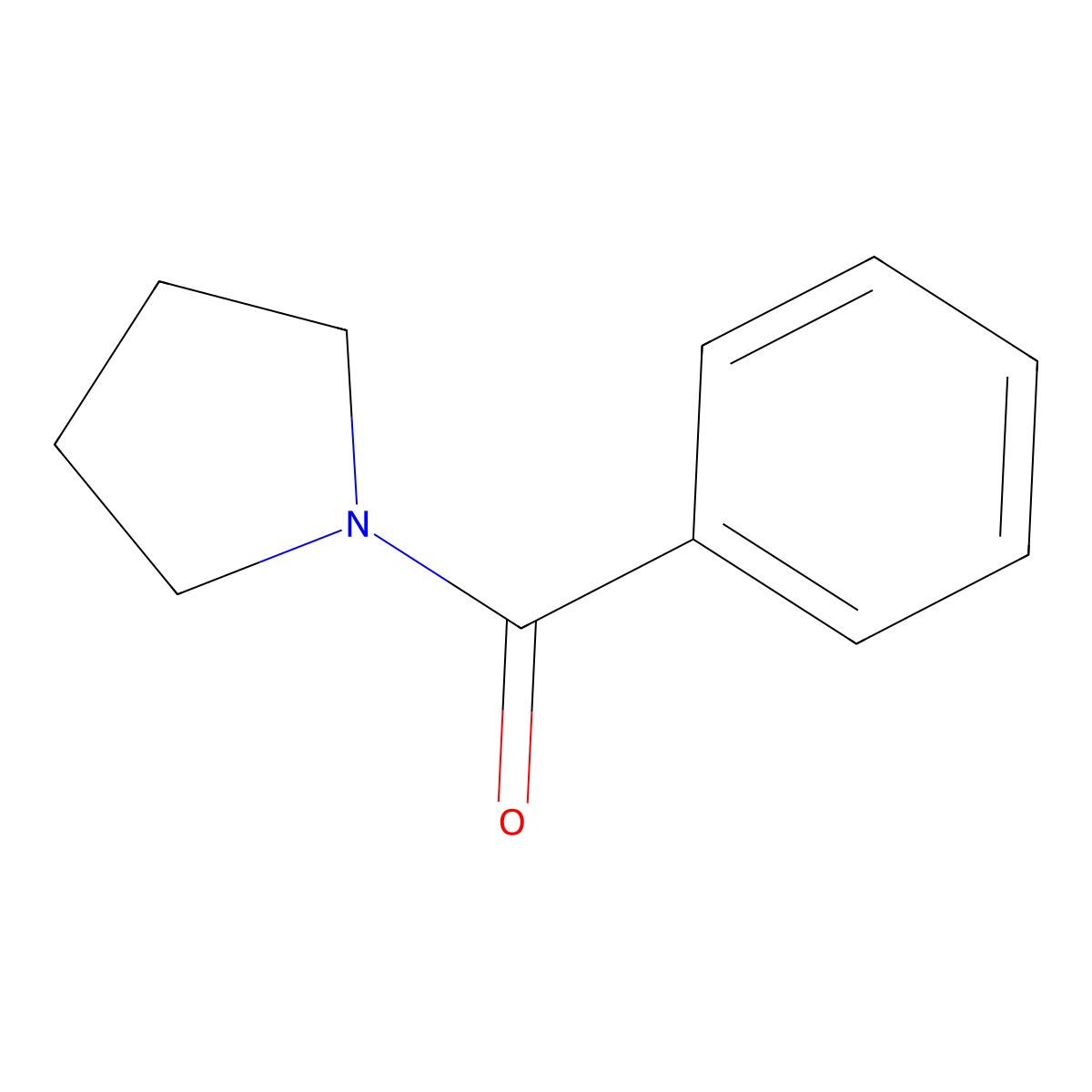 1-Benzoylpyrrolidine molecular structure, CAS 3389-54-6