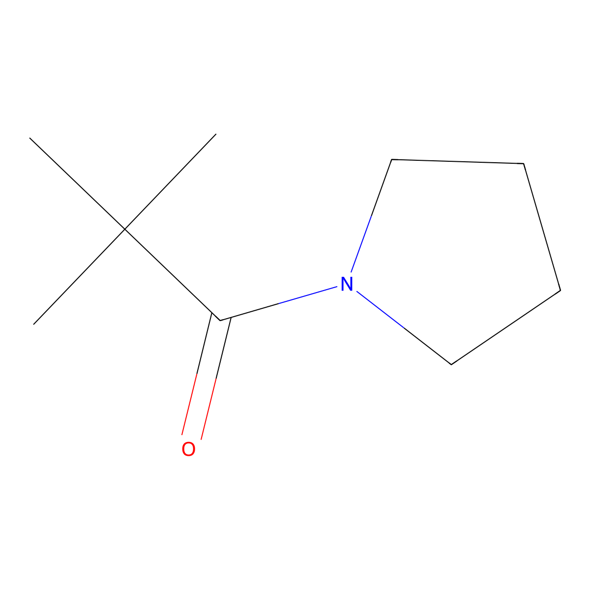 2,2-Dimethyl-1-(pyrrolidin-1-yl)propan-1-one molecular structure, CAS 3389-55-7