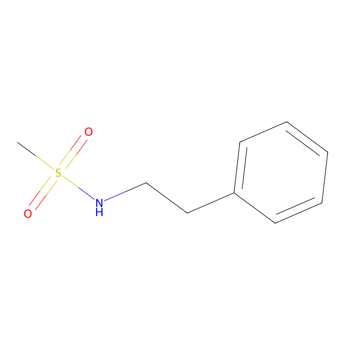 N-Phenethylmethanesulfonamide molecular structure, CAS 33893-36-6