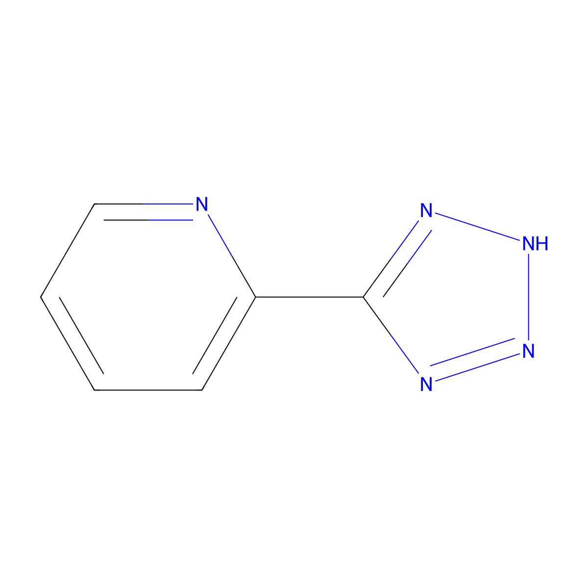 2-(2H-Tetrazol-5-yl)pyridine molecular structure, CAS 33893-89-9