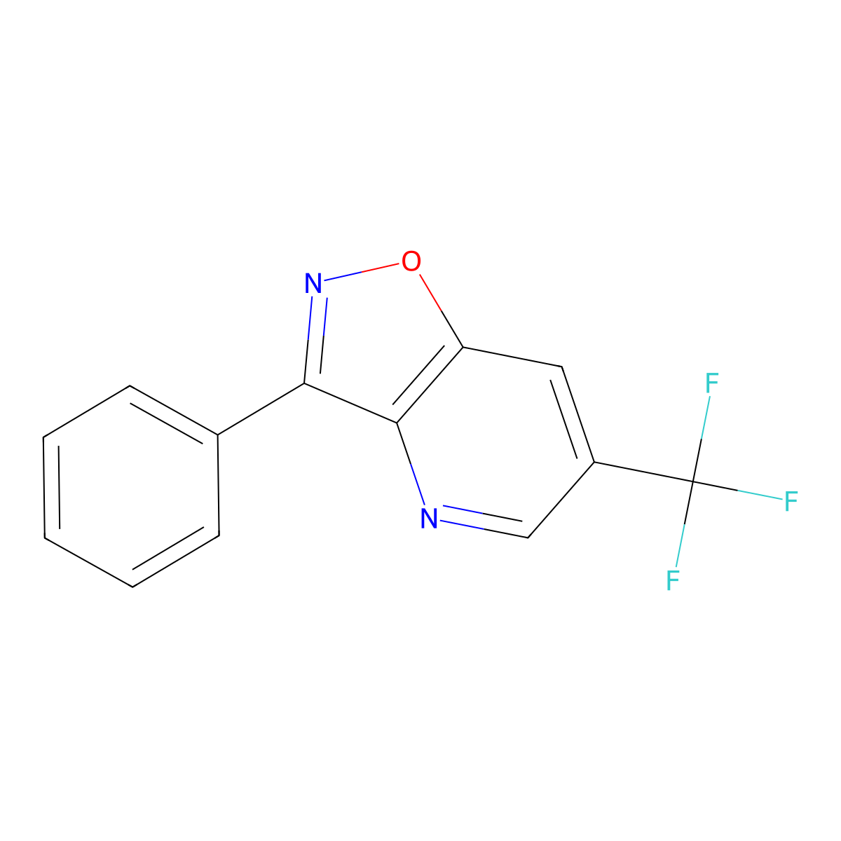 3-Phenyl-6-(trifluoromethyl)isoxazolo[4,5-b]pyridine molecular structure, CAS 338953-51-8