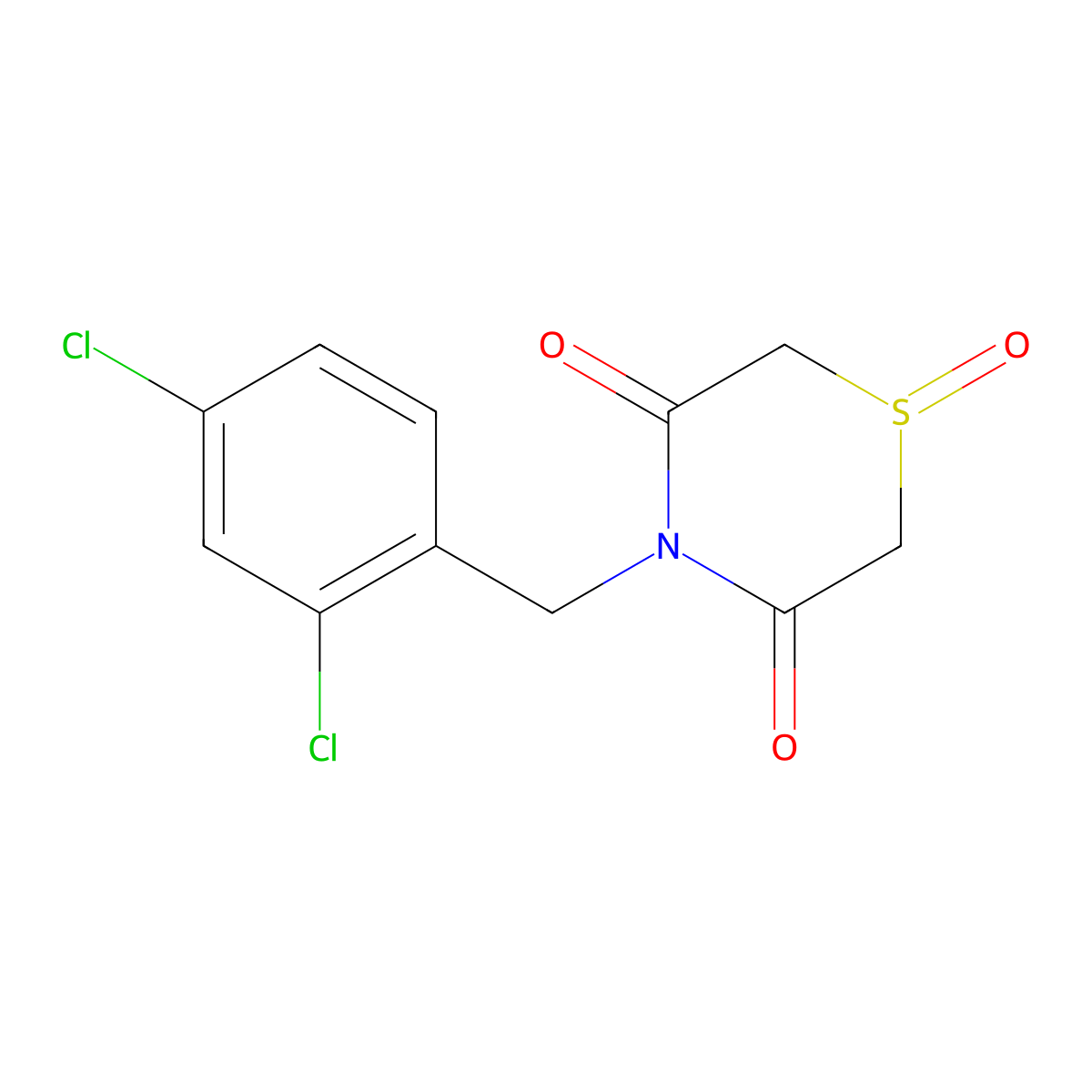 4-(2,4-Dichlorobenzyl)-1lambda~4~,4-thiazinane-1,3,5-trione molecular structure, CAS 338953-61-0