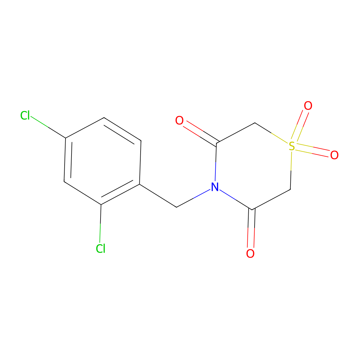 4-(2,4-Dichlorobenzyl)-1lambda~6~,4-thiazinane-1,1,3,5-tetraone molecular structure, CAS 338953-65-4