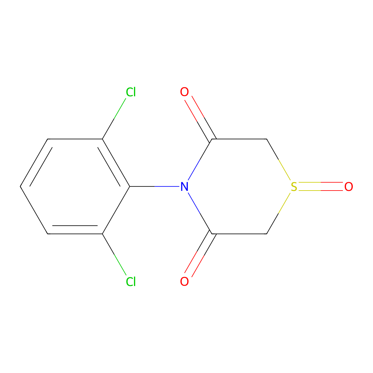 4-(2,6-Dichlorophenyl)-1lambda~4~,4-thiazinane-1,3,5-trione molecular structure, CAS 338953-69-8