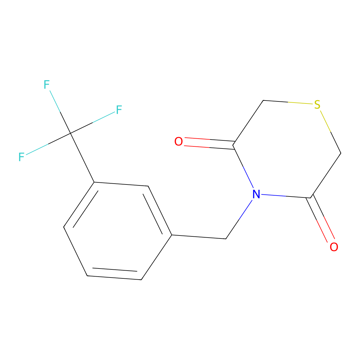 4-[3-(Trifluoromethyl)benzyl]-3,5-thiomorpholinedione molecular structure, CAS 338953-73-4