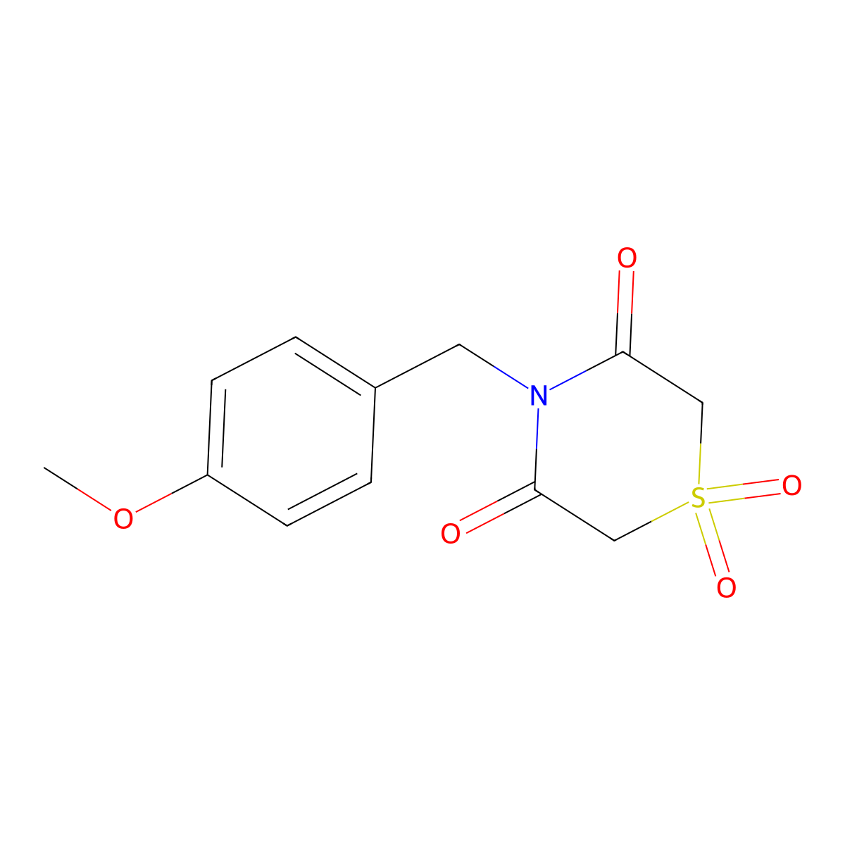 4-(4-Methoxybenzyl)-1lambda~6~,4-thiazinane-1,1,3,5-tetraone molecular structure, CAS 338953-74-5