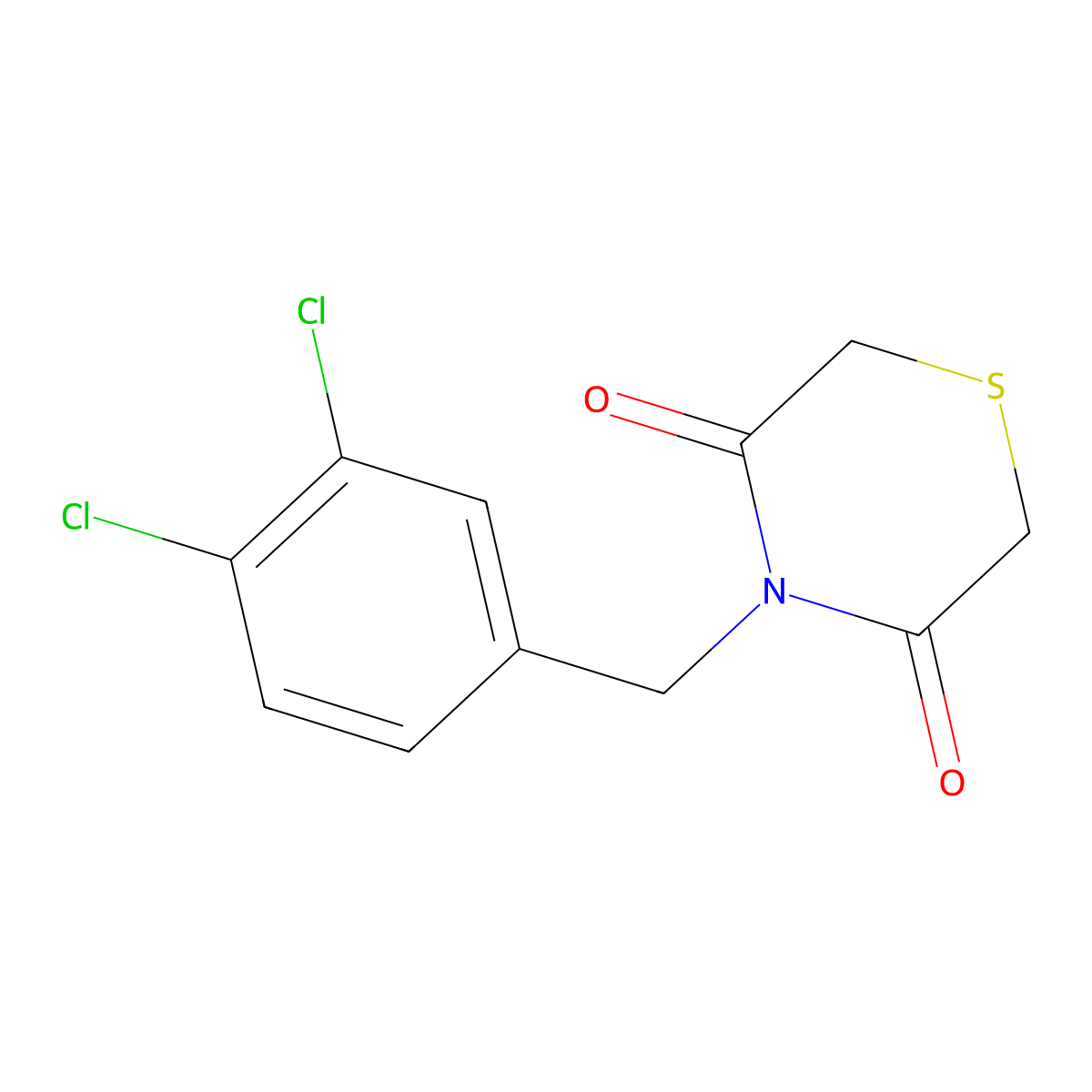 4-[(3,4-Dichlorophenyl)methyl]thiomorpholine-3,5-dione molecular structure, CAS 338953-76-7