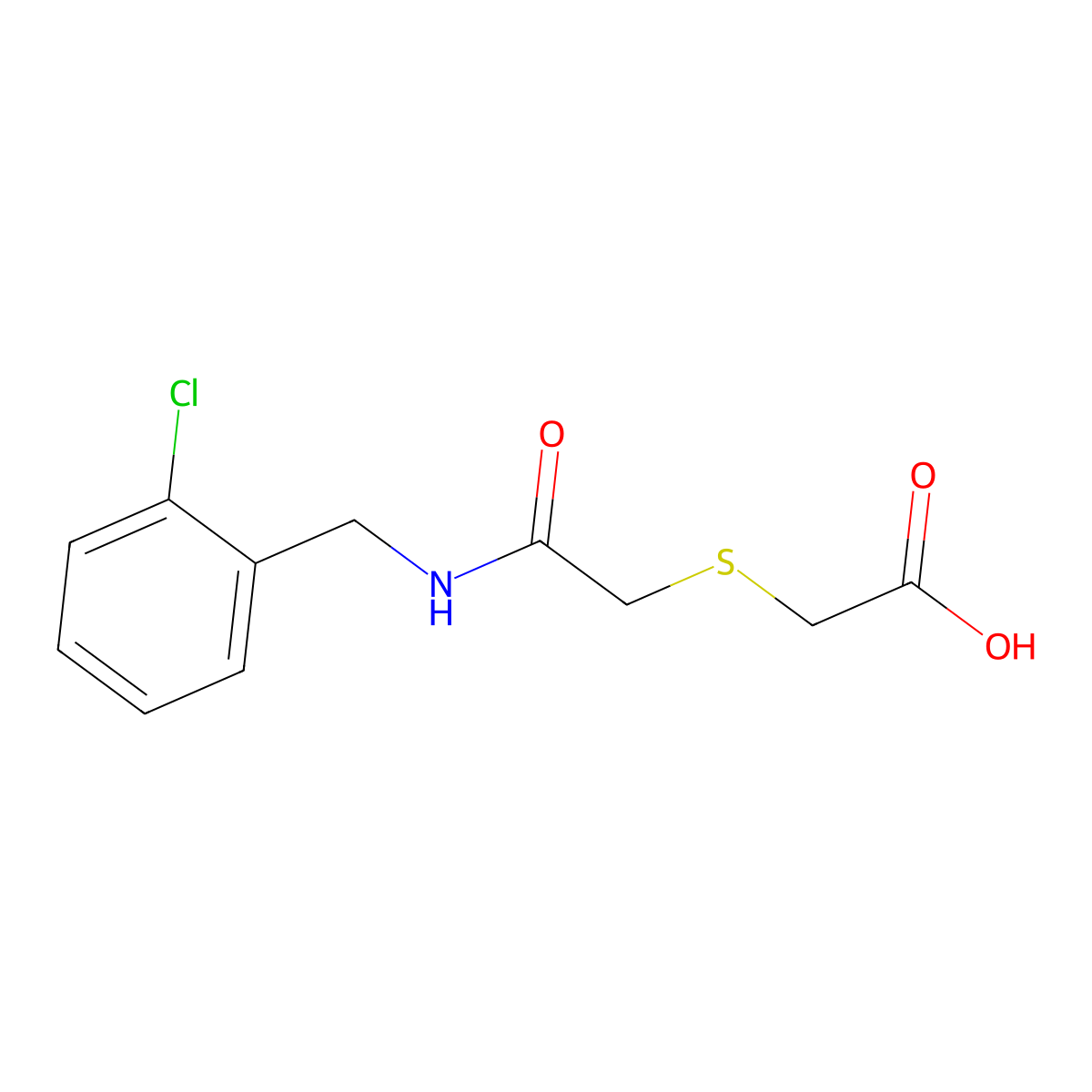 2-[({[(2-Chlorophenyl)methyl]carbamoyl}methyl)sulfanyl]acetic acid molecular structure, CAS 338953-78-9