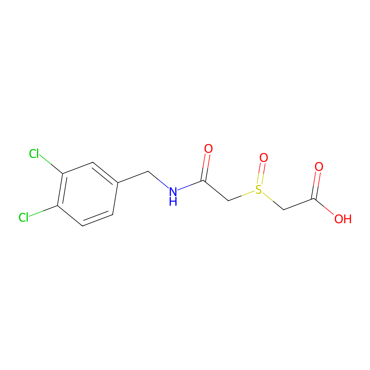 2-({2-[(3,4-Dichlorobenzyl)amino]-2-oxoethyl}sulfinyl)acetic acid molecular structure, CAS 338953-79-0