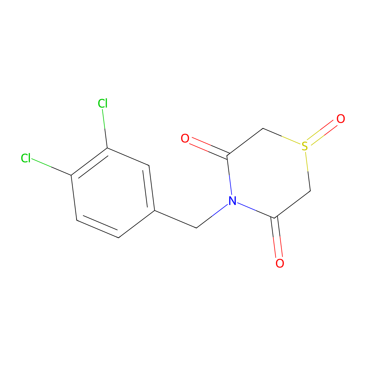 4-(3,4-Dichlorobenzyl)-1lambda~4~,4-thiazinane-1,3,5-trione molecular structure, CAS 338953-82-5