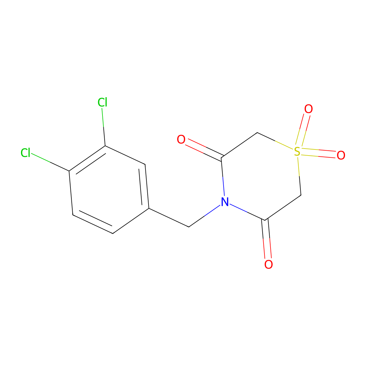 4-(3,4-Dichlorobenzyl)-1lambda~6~,4-thiazinane-1,1,3,5-tetraone molecular structure, CAS 338953-83-6