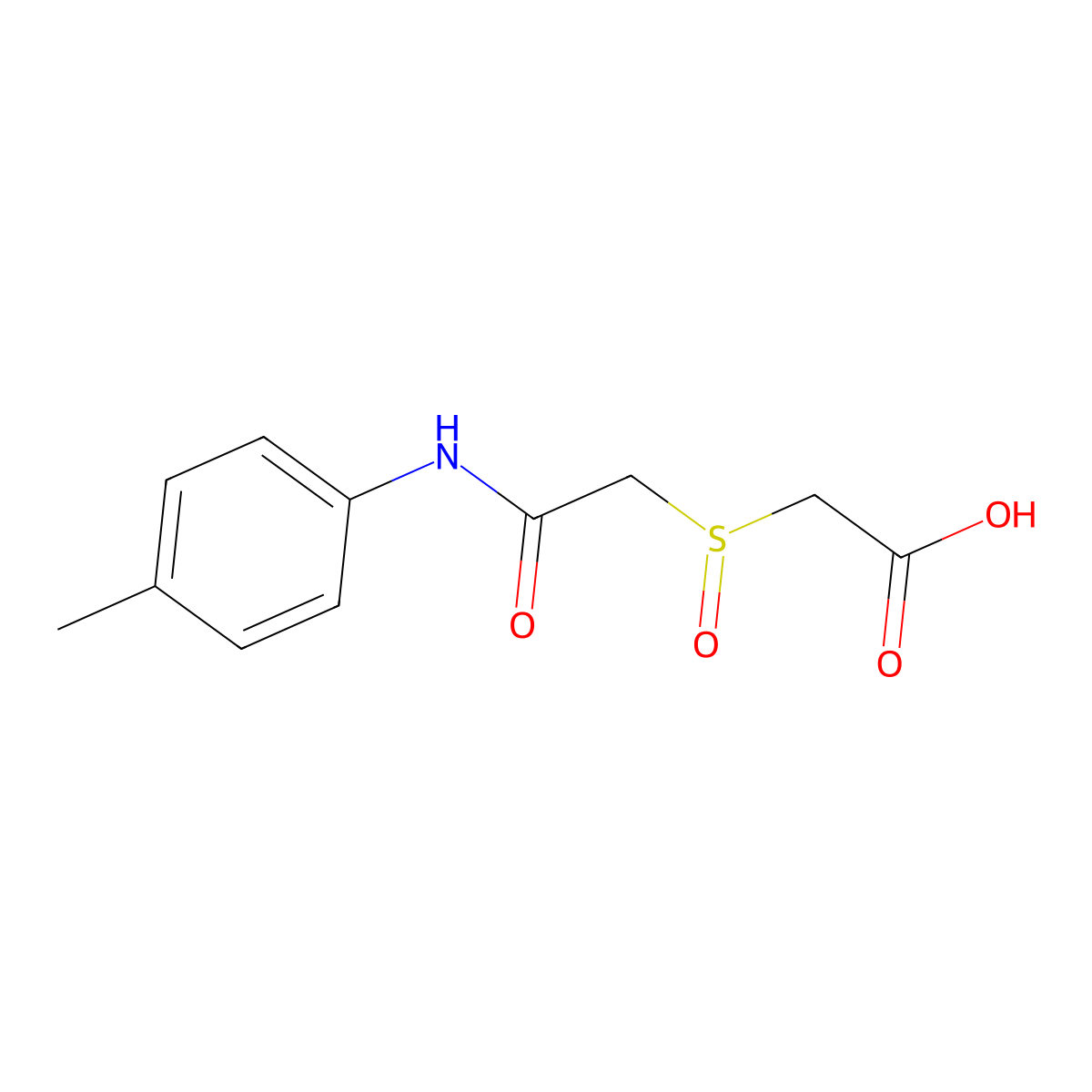 2-[2-(4-Methylanilino)-2-oxoethyl]sulfinylacetic acid molecular structure, CAS 338953-84-7