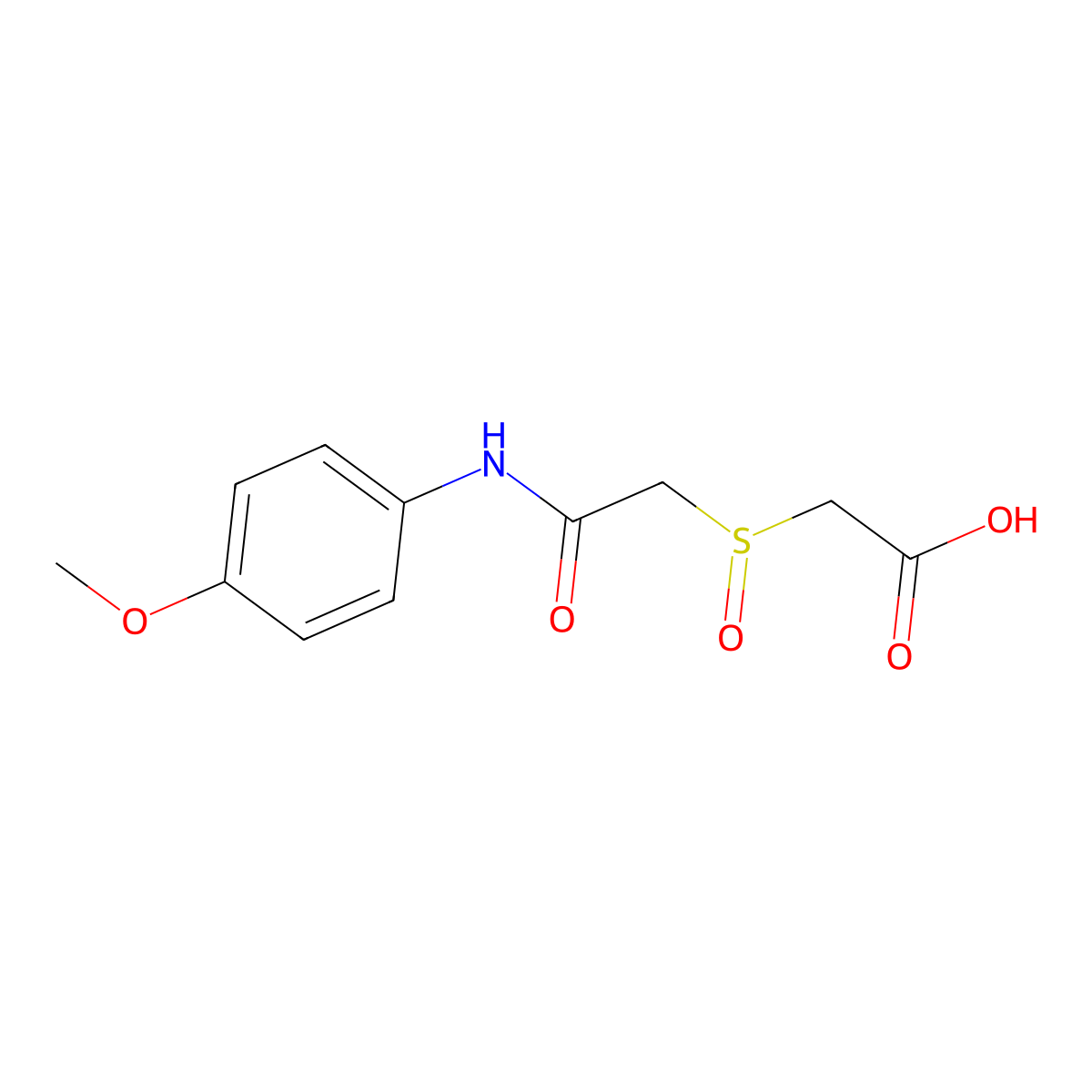 2-{[2-(4-Methoxyanilino)-2-oxoethyl]sulfinyl}acetic acid molecular structure, CAS 338953-91-6