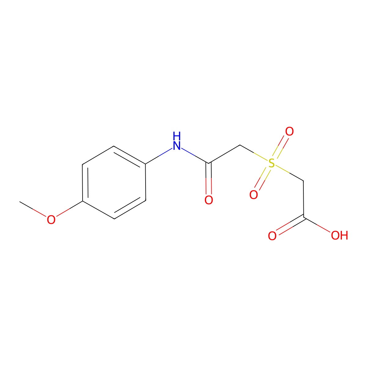2-{[2-(4-Methoxyanilino)-2-oxoethyl]-sulfonyl}acetic acid molecular structure, CAS 338953-92-7