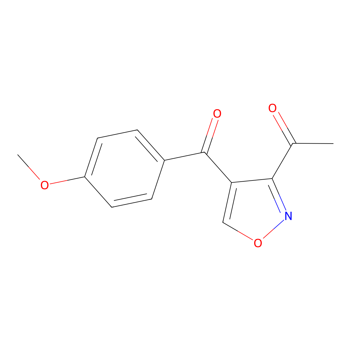 1-[4-(4-Methoxybenzoyl)-3-isoxazolyl]-1-ethanone molecular structure, CAS 338954-27-1
