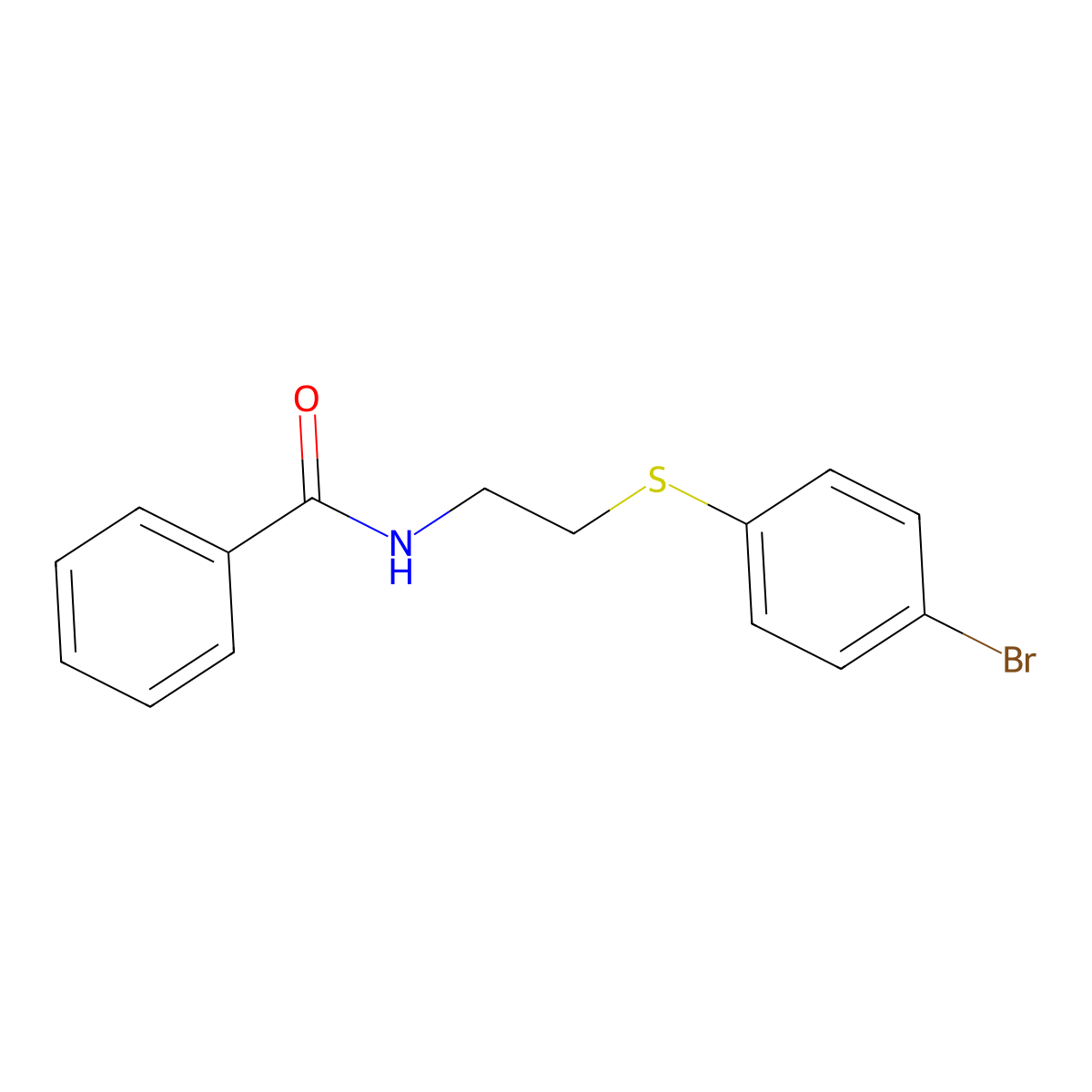 N-{2-[(4-bromophenyl)sulfanyl]ethyl}benzenecarboxamide molecular structure, CAS 338955-66-1