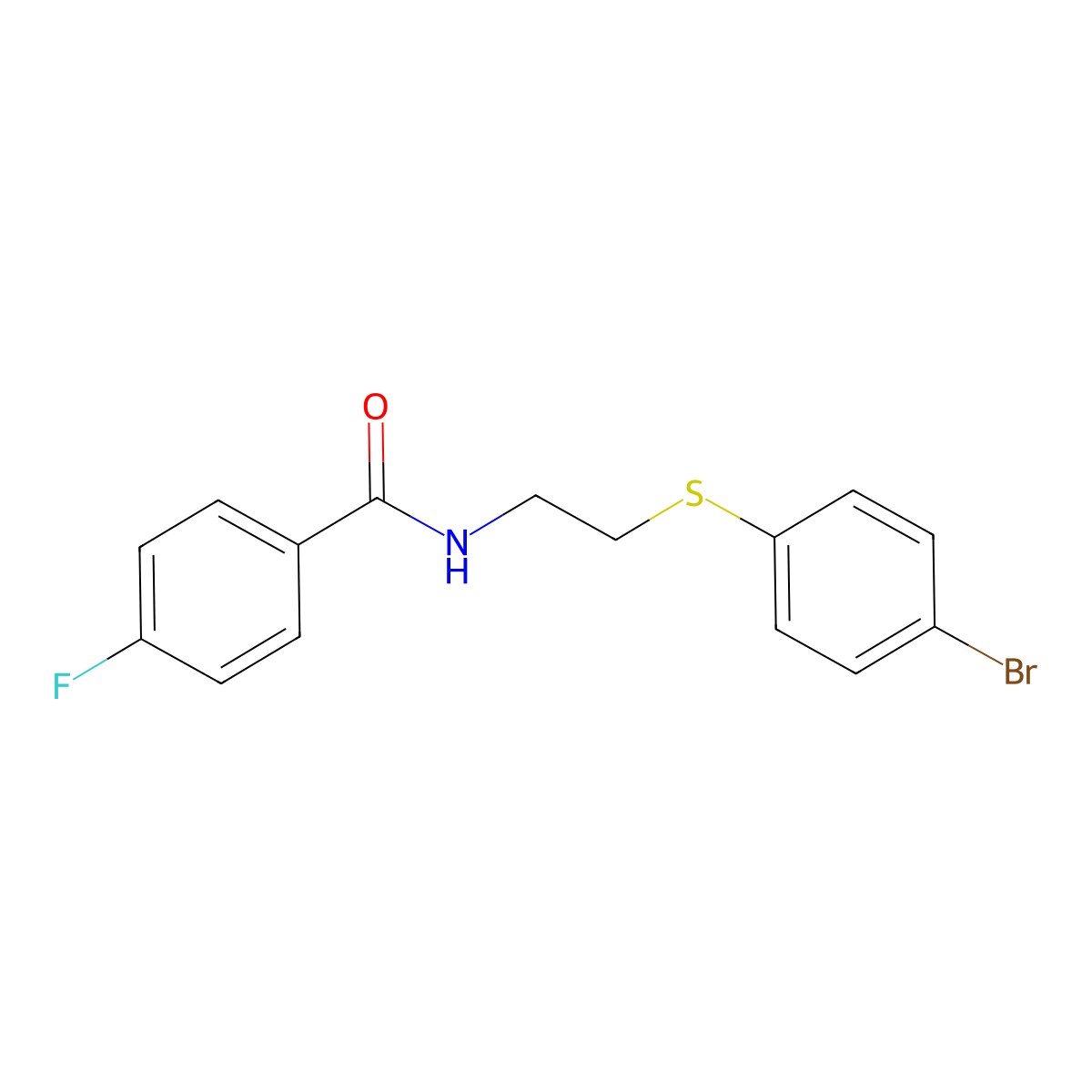 N-{2-[(4-bromophenyl)sulfanyl]ethyl}-4-fluorobenzenecarboxamide molecular structure, CAS 338955-70-7