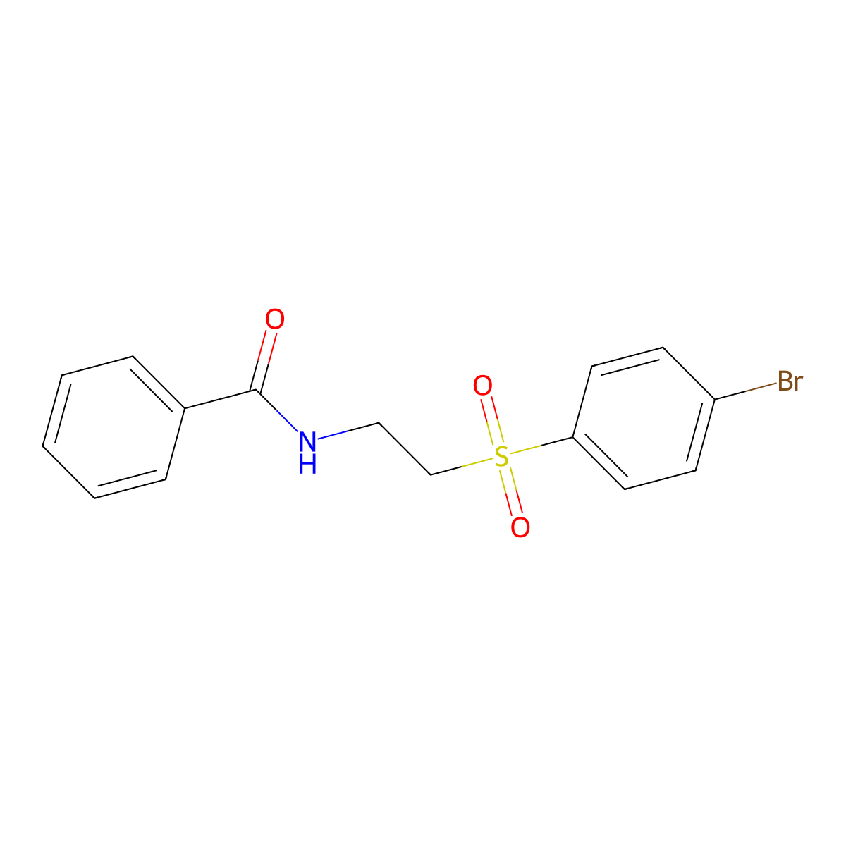 N-{2-[(4-bromophenyl)sulfonyl]ethyl}benzenecarboxamide molecular structure, CAS 338955-76-3