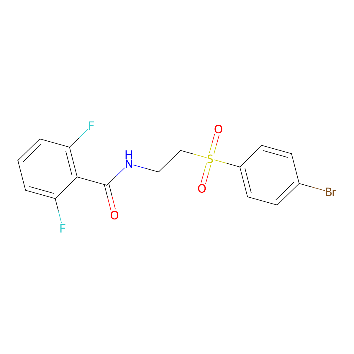 N-{2-[(4-bromophenyl)sulfonyl]ethyl}-2,6-difluorobenzenecarboxamide molecular structure, CAS 338956-11-9