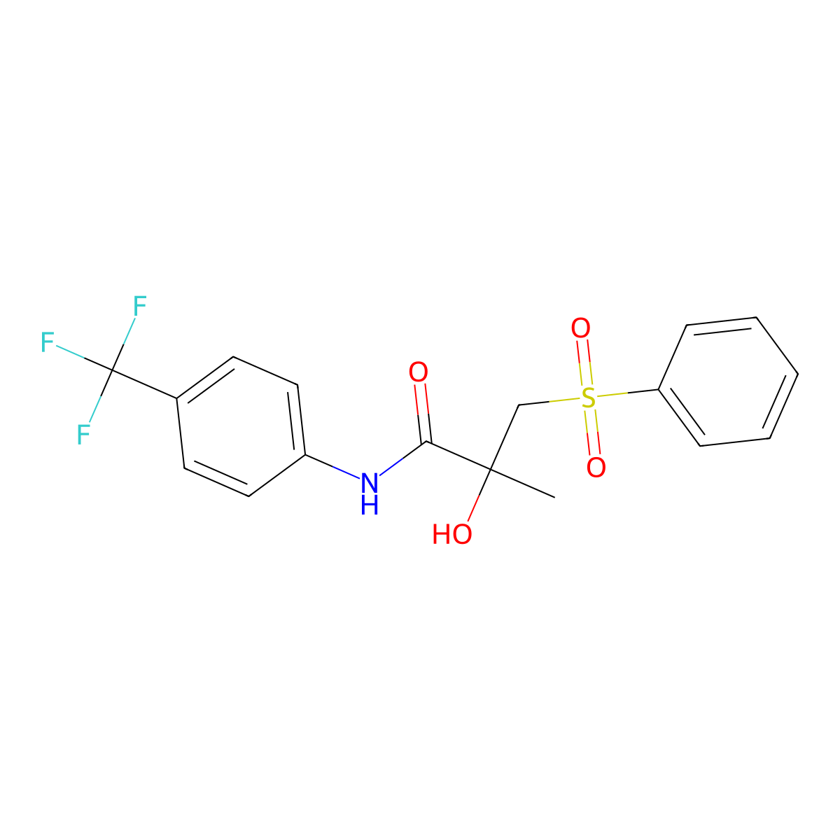 3-(benzenesulfonyl)-2-hydroxy-2-methyl-N-[4-(trifluoromethyl)phenyl]propanamide molecular structure, CAS 338956-12-0