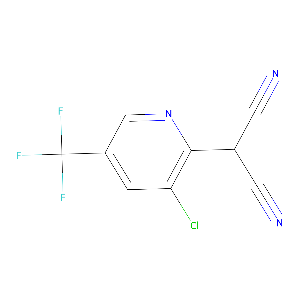 2-[3-Chloro-5-(trifluoromethyl)pyridin-2-yl]malononitrile molecular structure, CAS 338956-33-5