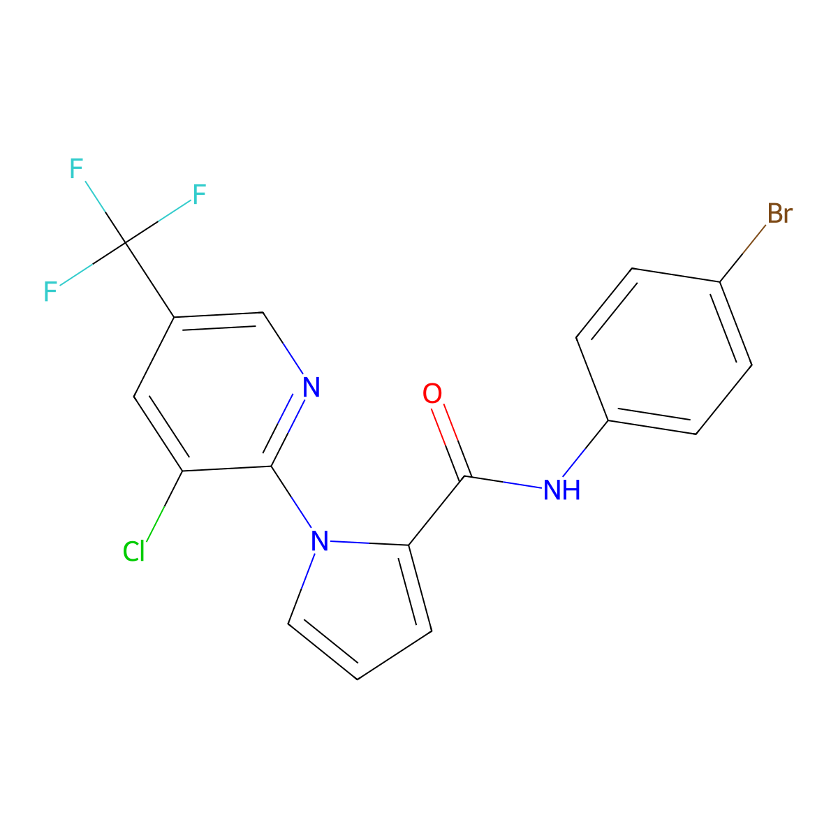 N-(4-bromophenyl)-1-[3-chloro-5-(trifluoromethyl)-2-pyridinyl]-2-pyrrolecarboxamide molecular structure, CAS 338956-49-3
