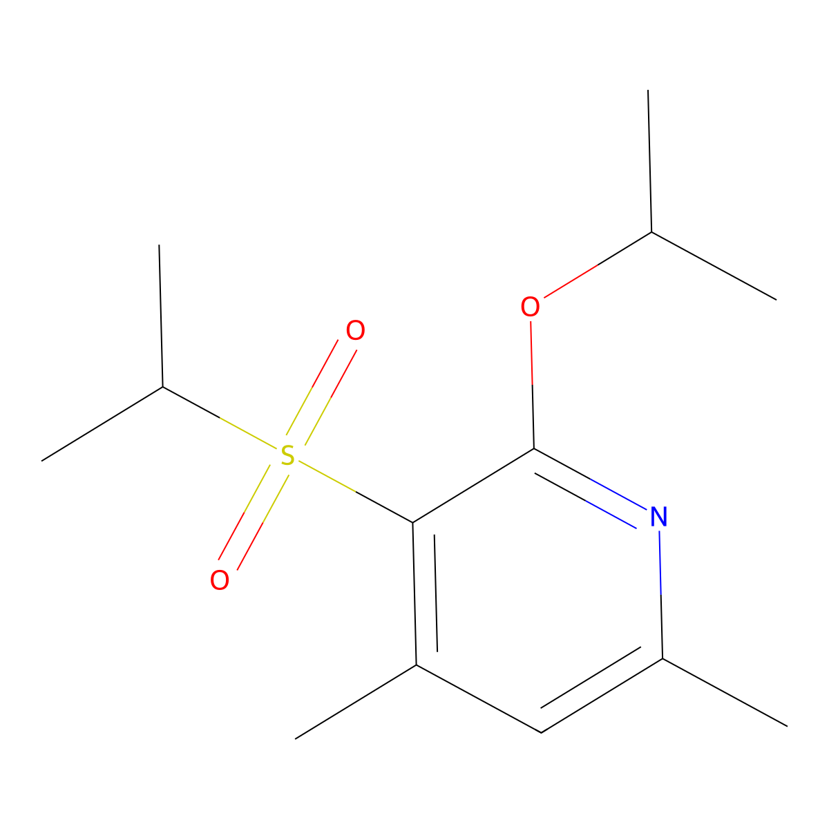 2-Isopropoxy-3-(isopropylsulfonyl)-4,6-dimethylpyridine molecular structure, CAS 338956-91-5