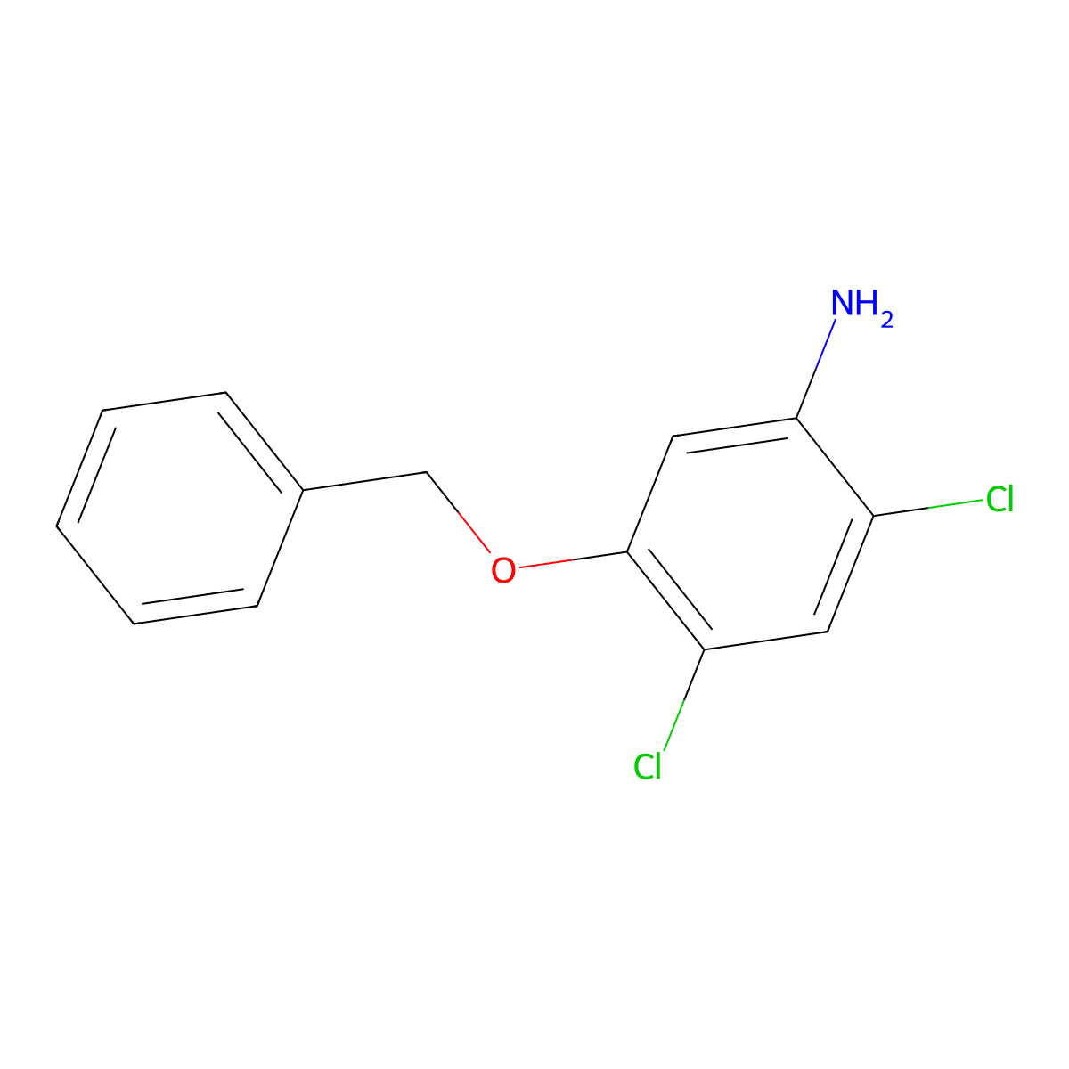5-(Benzyloxy)-2,4-dichloroaniline molecular structure, CAS 338960-25-1