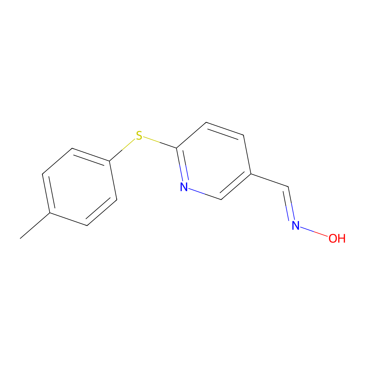 6-[(4-Methylphenyl)sulfanyl]nicotinaldehyde oxime molecular structure, CAS 338960-61-5