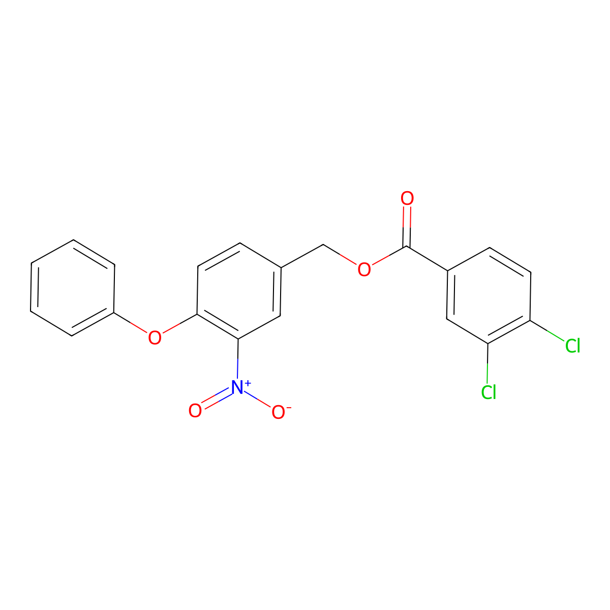 (3-Nitro-4-phenoxyphenyl)methyl 3,4-dichlorobenzoate molecular structure, CAS 338960-67-1