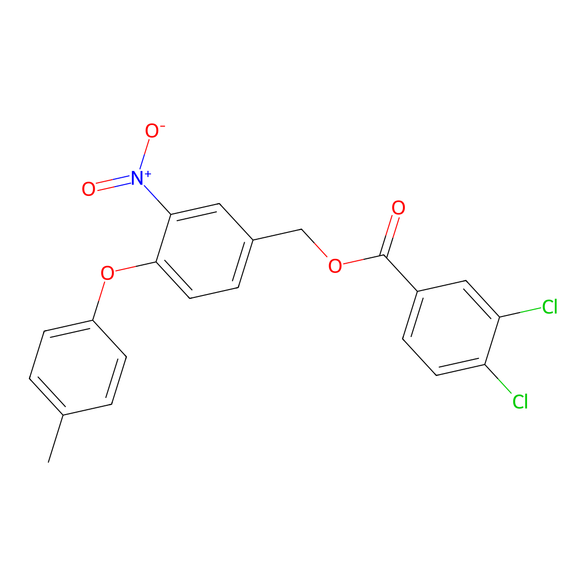 [4-(4-Methylphenoxy)-3-nitrophenyl]methyl 3,4-dichlorobenzoate molecular structure, CAS 338960-69-3