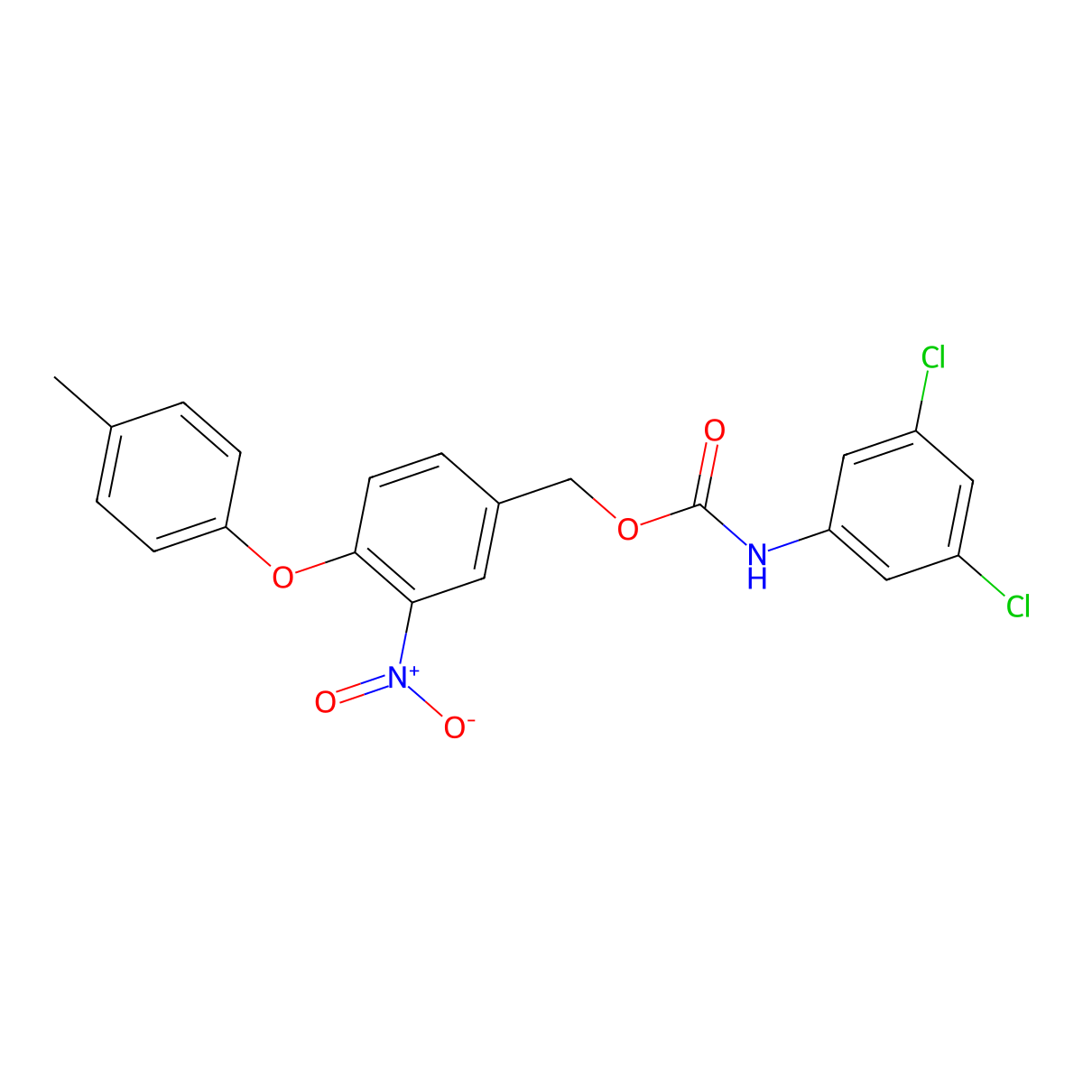 [4-(4-methylphenoxy)-3-nitrophenyl]methyl N-(3,5-dichlorophenyl)carbamate molecular structure, CAS 338960-70-6
