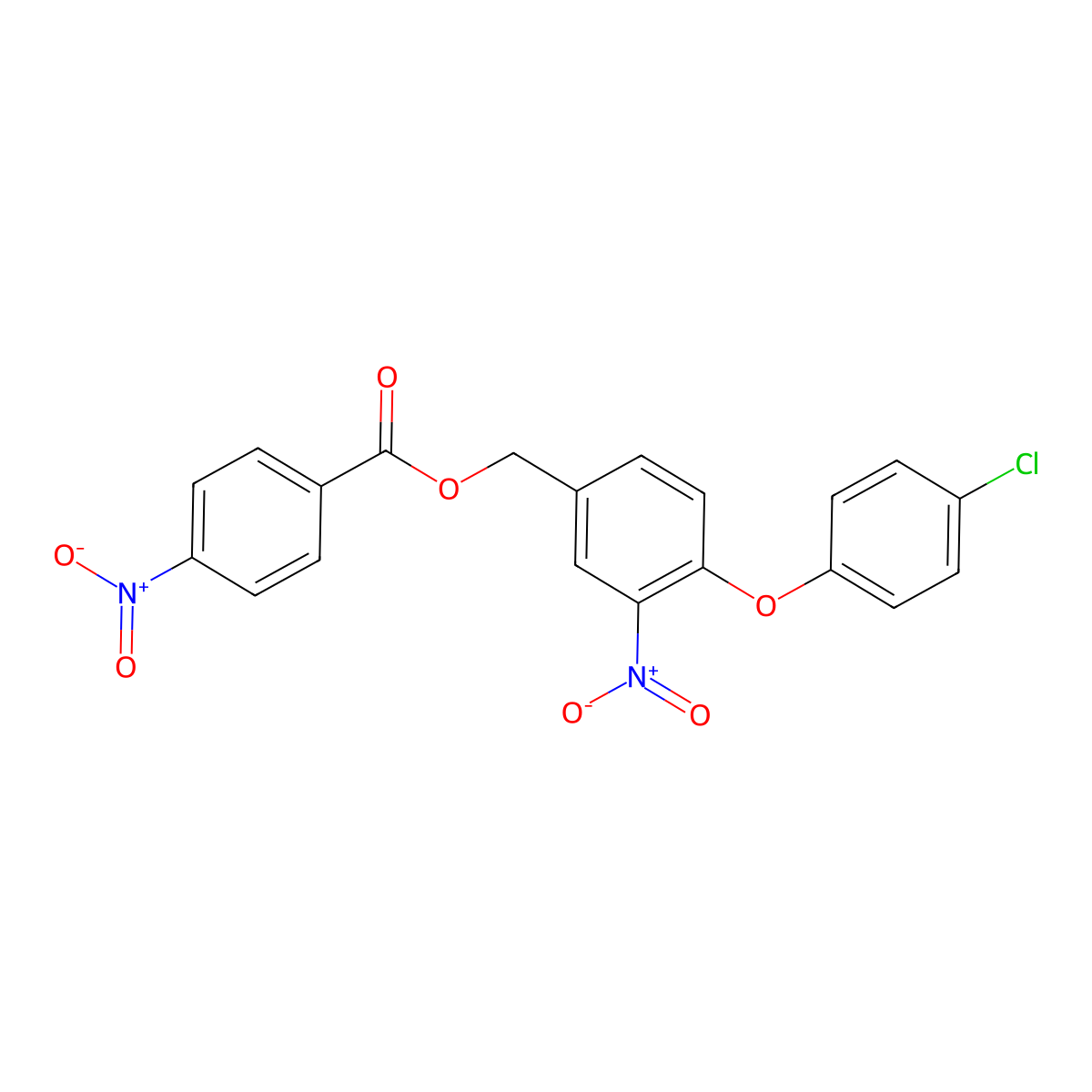[4-(4-Chlorophenoxy)-3-nitrophenyl]methyl 4-nitrobenzoate molecular structure, CAS 338960-80-8