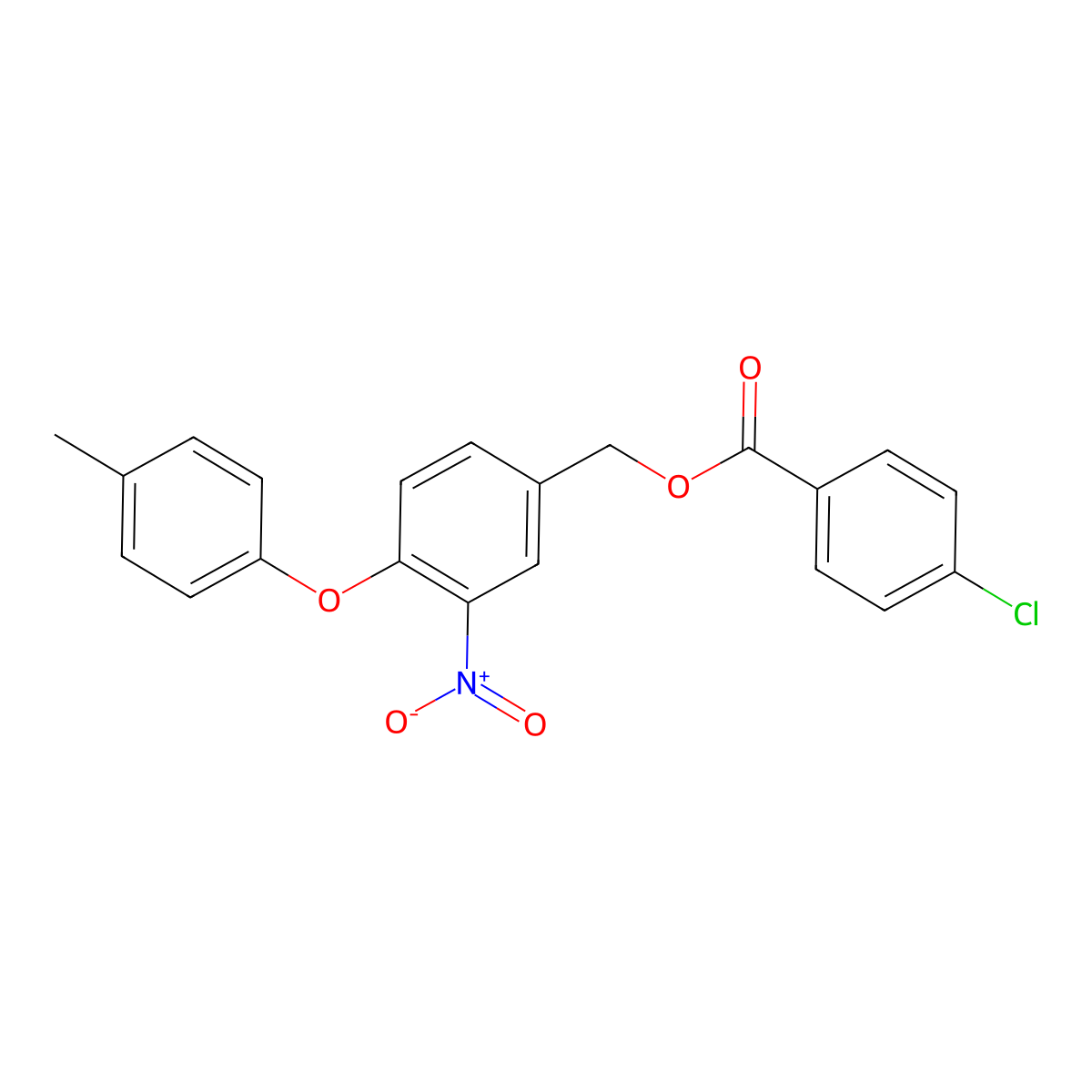[4-(4-Methylphenoxy)-3-nitrophenyl]methyl 4-chlorobenzoate molecular structure, CAS 338960-81-9