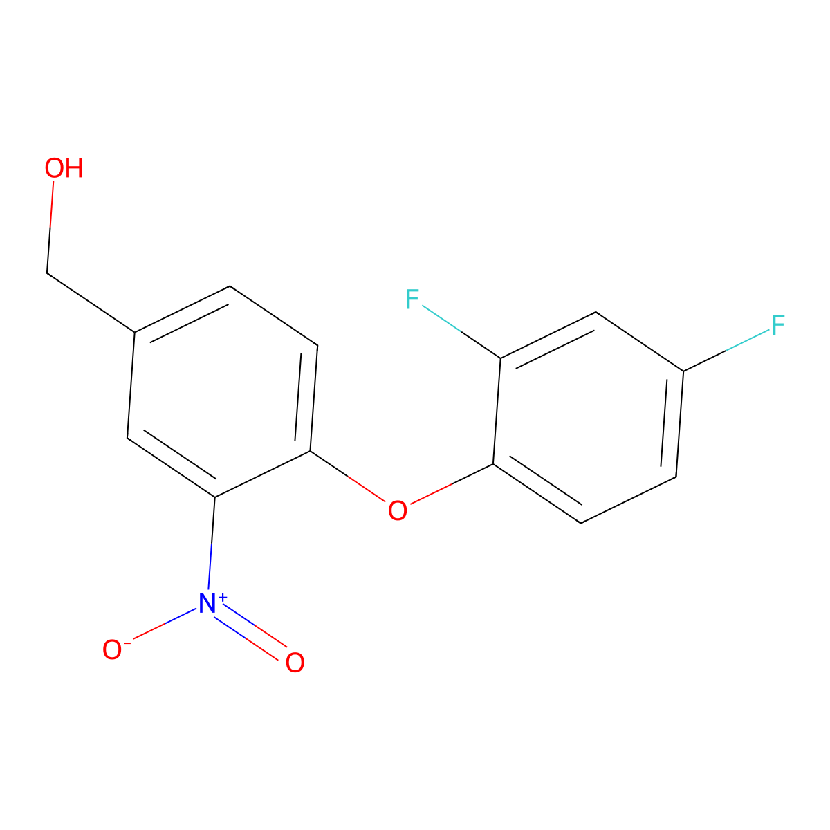 [4-(2,4-Difluorophenoxy)-3-nitrophenyl]methanol molecular structure, CAS 338960-82-0