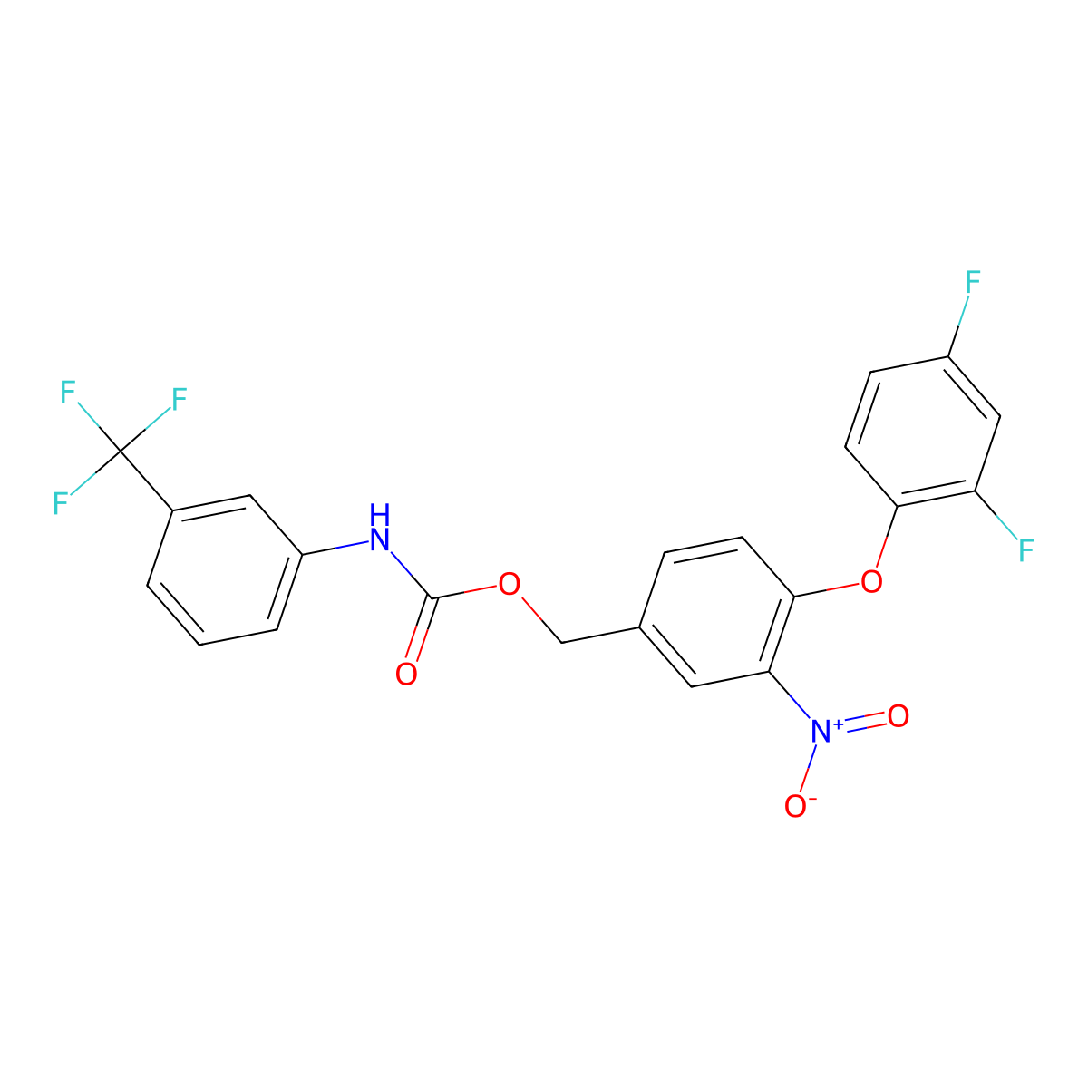 [4-(2,4-difluorophenoxy)-3-nitrophenyl]methyl N-[3-(trifluoromethyl)phenyl]carbamate molecular structure, CAS 338960-97-7