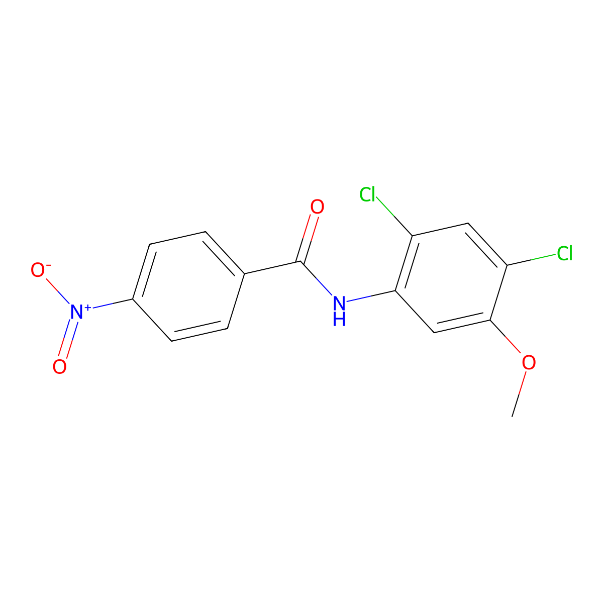 N-(2,4-dichloro-5-methoxyphenyl)-4-nitrobenzamide molecular structure, CAS 338961-08-3
