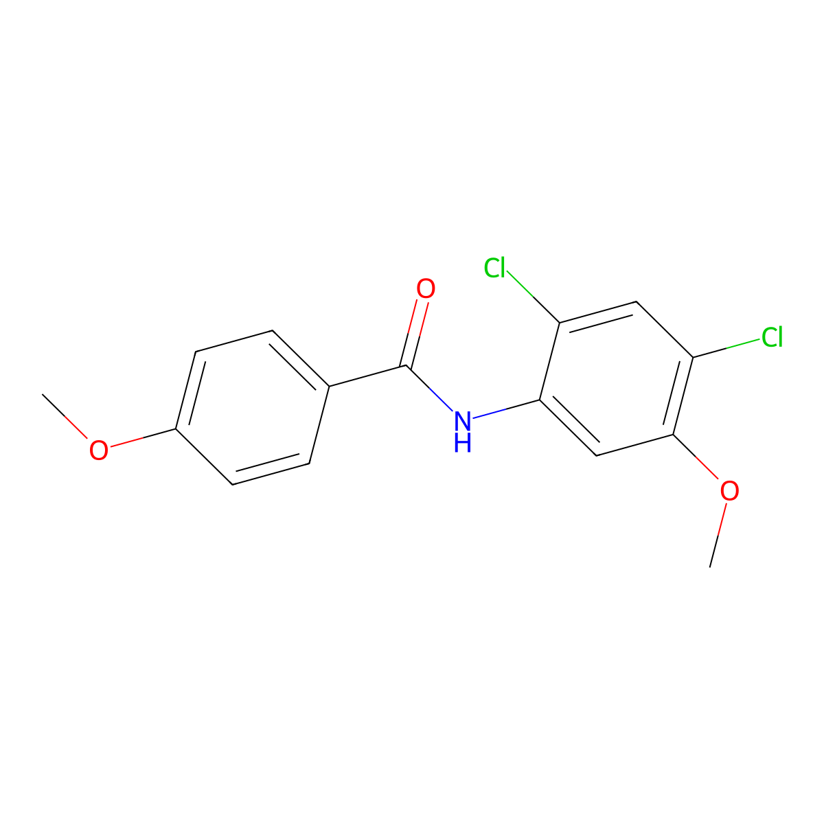 N-(2,4-dichloro-5-methoxyphenyl)-4-methoxybenzamide molecular structure, CAS 338961-11-8
