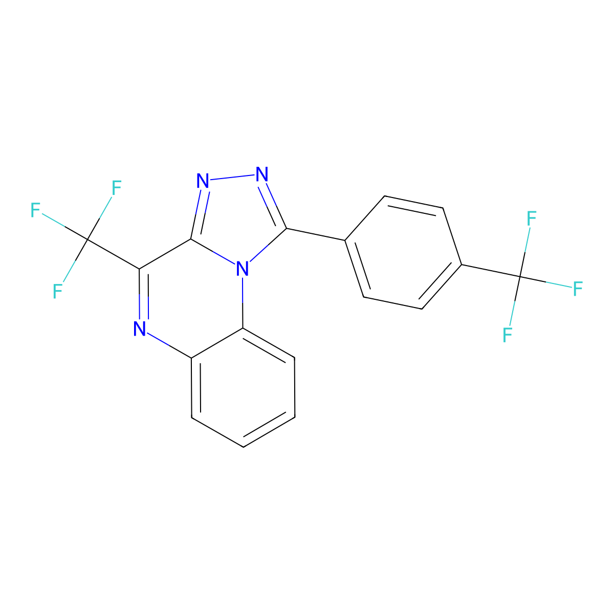 4-(Trifluoromethyl)-1-[4-(trifluoromethyl)phenyl]-[1,2,4]triazolo[4,3-a]quinoxaline molecular structure, CAS 338962-38-2